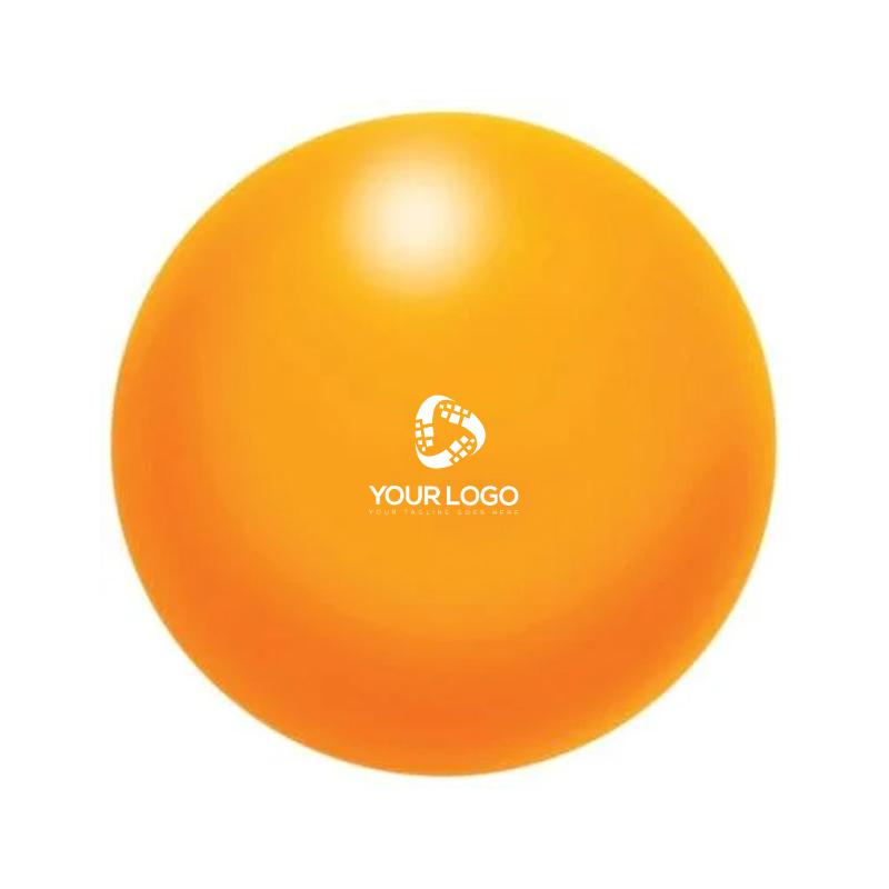 Round Shaped Stress Ball - Orange with Logo